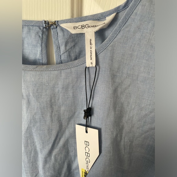 BCBGeneration Bell Sleeve Chambray A-Line Dress 🧵 0093 🔥 - Picture 4 of 6